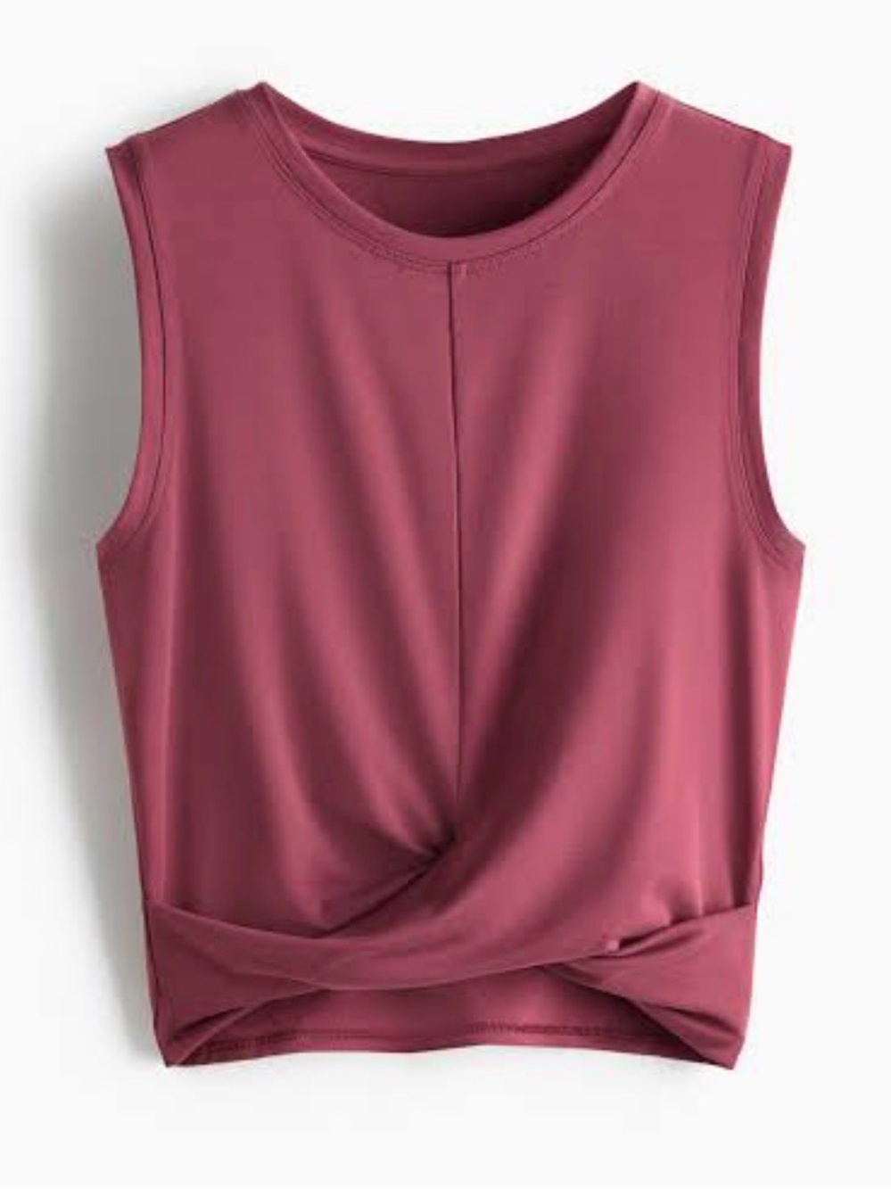 ALO Yoga Twist-Front Tank Top - Mauve Rose